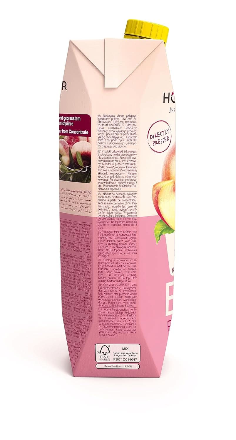 Melocotón BIO, 1 litro Bebidas sin alcohol Naty Shop