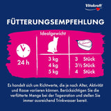 Vitakraft Poésie Création, comida húmeda para gatos, comida húmeda en salsa, con ternera y zanahoria, paquete a granel, sin azúcares ni cereales añadidos (15 x 85 g)