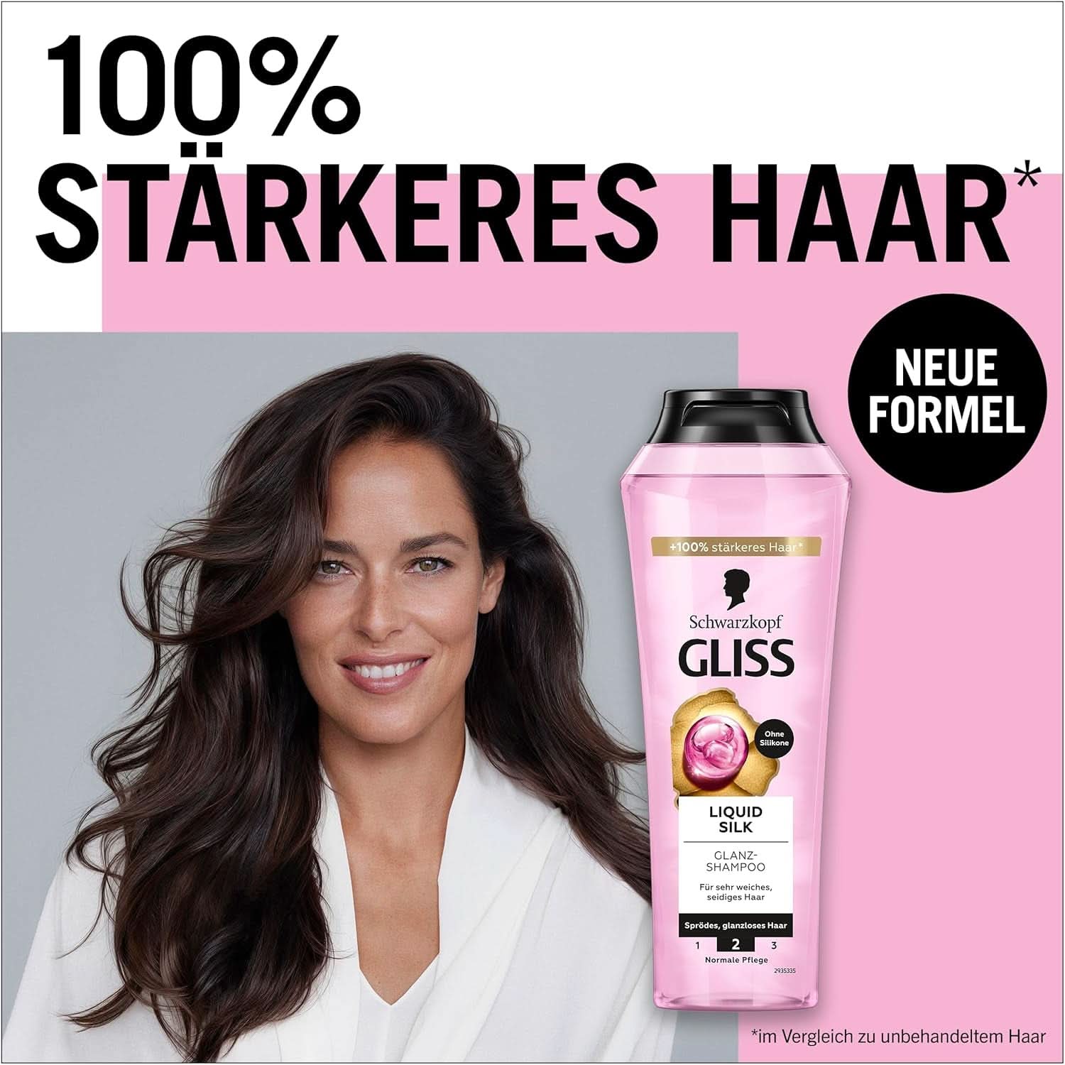 Gliss Champú Líquido Seda (250 ml), para cabello frágil y sin brillo Ducha y baño Naty Shop