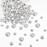Beadsland 2500 piezas de piedras de cristal para decoración de uñas con parte trasera plana, piedras preciosas para trabajos manuales de 8 tamaños SS4 ~ SS30 con pinzas y puntas (Kristall Weiss)