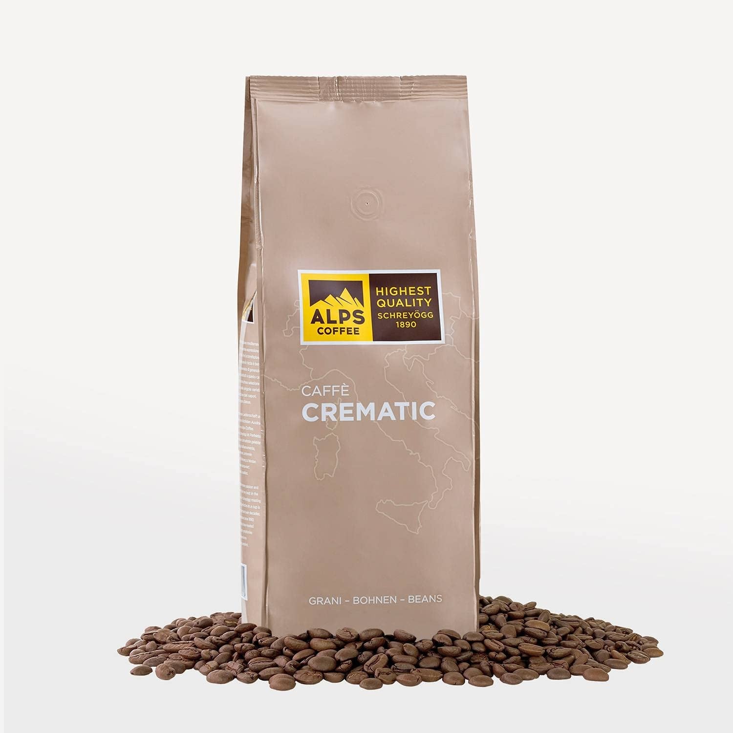 Café en grano cremoso, 1 paquete (1 x 1 kg)