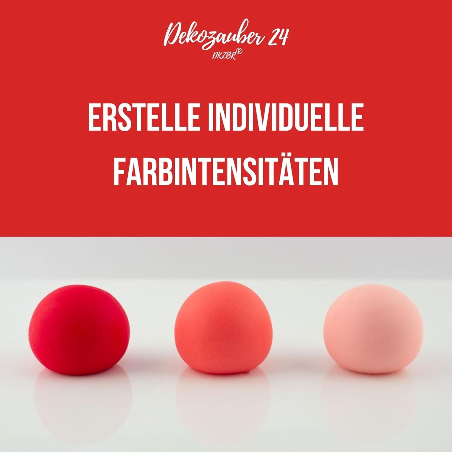 Dekozauber 24 Colorante alimentario rojo, gel, 30 g, vegano, sin azúcar, altamente concentrado, colorante alimentario rojo para fondant, crema de mantequilla, bebidas y más