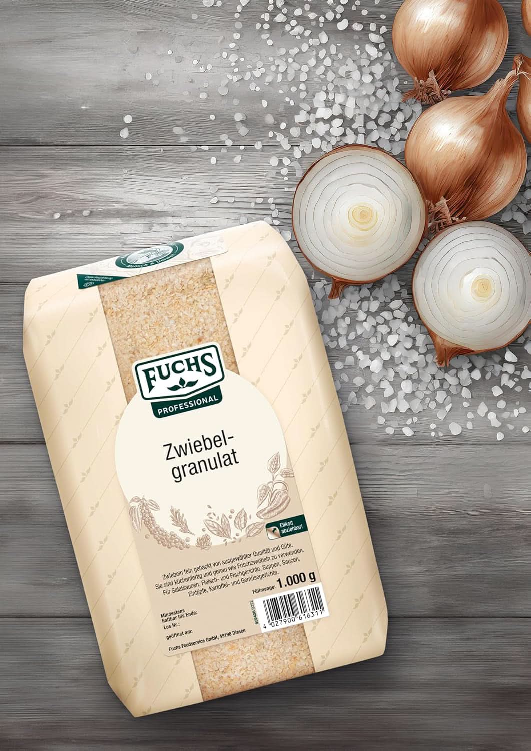 Fuchs Professional cebolla granulada, 1 Kg Especias Naty Shop