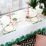 Paquete de 20 Toallitas Tropicales | Servilletas de Papel Verde con Diseño de Hoja de Palma | Vajilla desechable para fiesta infantil, fiesta de safari, jungla, dinosaurio, verano, tema hawaiano