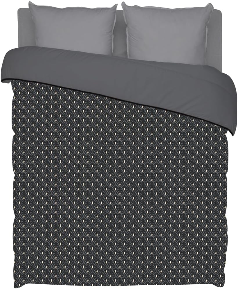 Bleu Câlin Edredón Hermance Estampado 1 Persona, Poliéster, Azul/Gris, 140 X 200 Cm Edredones y edredones Naty Shop