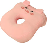 Almohada para dormir de oficina, algodón con memoria, linda almohada con orificio para las orejas, almohada suave para dormir de lado, almohada para las orejas para mujeres, niñas y niños (gris gatito) Naty Shop Pink Piglet Almohadas ortopédicas cervicales