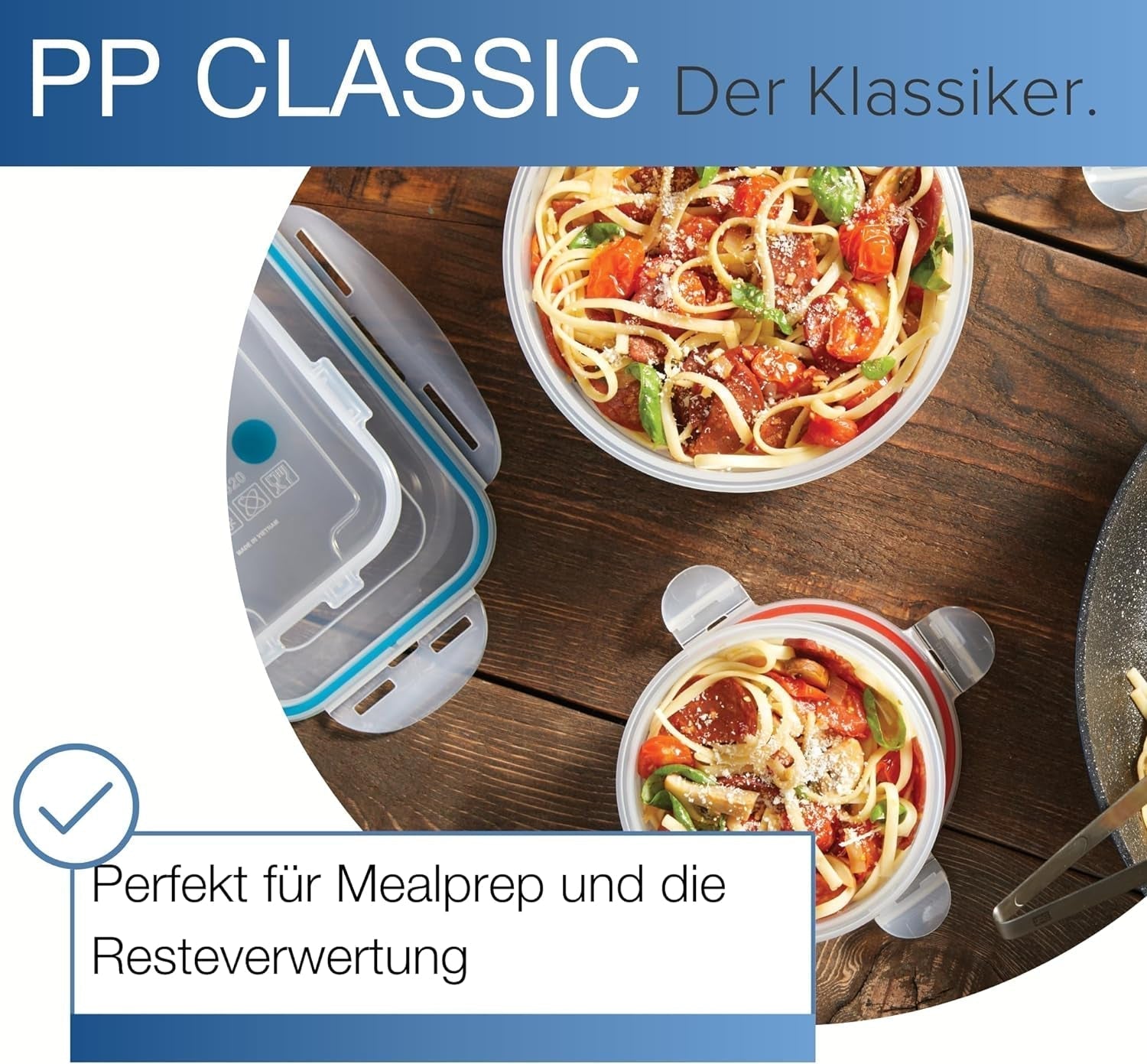 LocknLock PP Classic juego de tarros de almacenamiento de alimentos 5 piezas | 180ml, 350ml, 600ml, 870ml, 3,6L | 100% hermético al aire y al agua | sin BPA | organizador de congeladores y frigoríficos | Cajas para guardar alimentos Naty Shop aptas para lavavajillas y microondas.