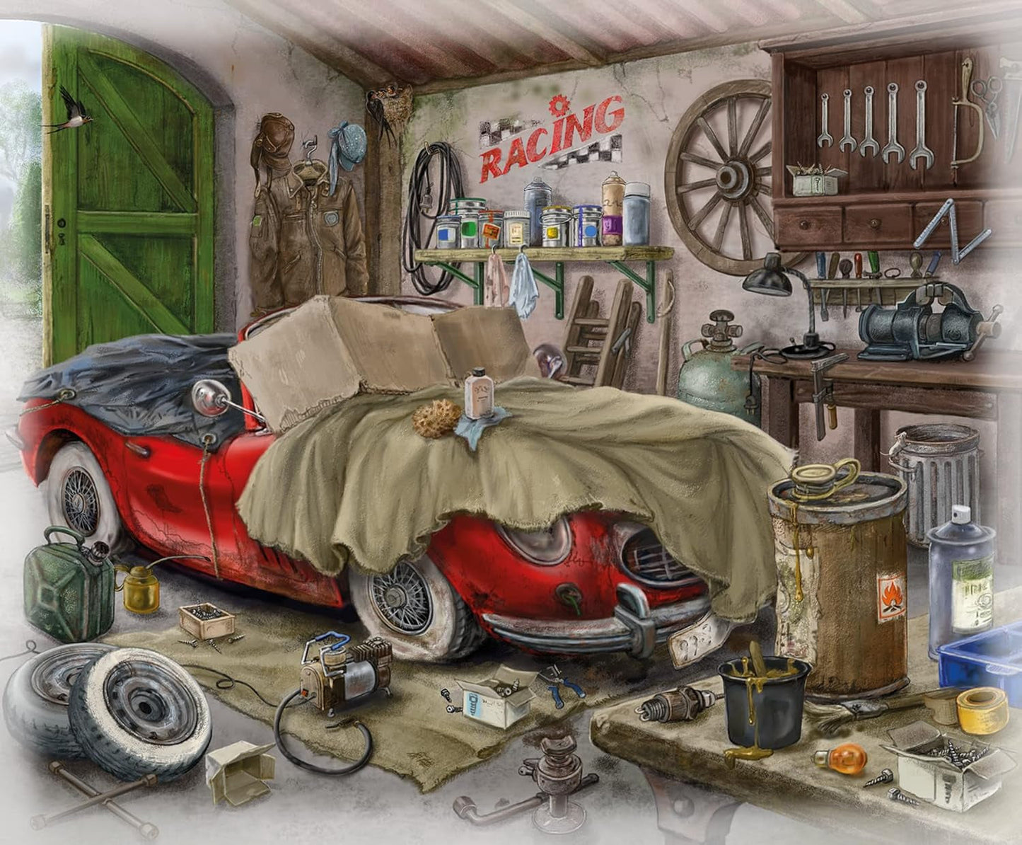 Ravensburger EXIT Puzzle - The Ghostly Manor House - Puzzle 6X de 99 piezas para adultos y niños a partir de 10 años amantes de los puzzles Puzzle Naty Shop