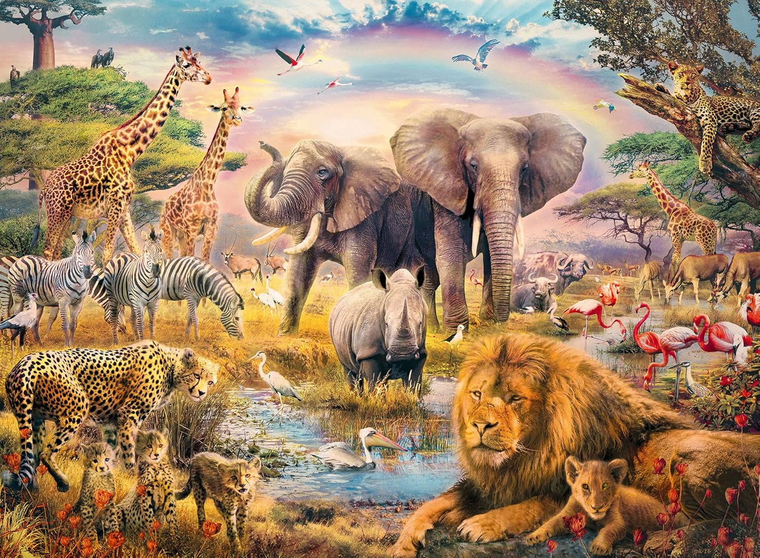 Puzzle Infantil Ravensburger - Sabana Africana - Puzzle de 100 piezas para niños a partir de 6 años Puzzle Naty Shop