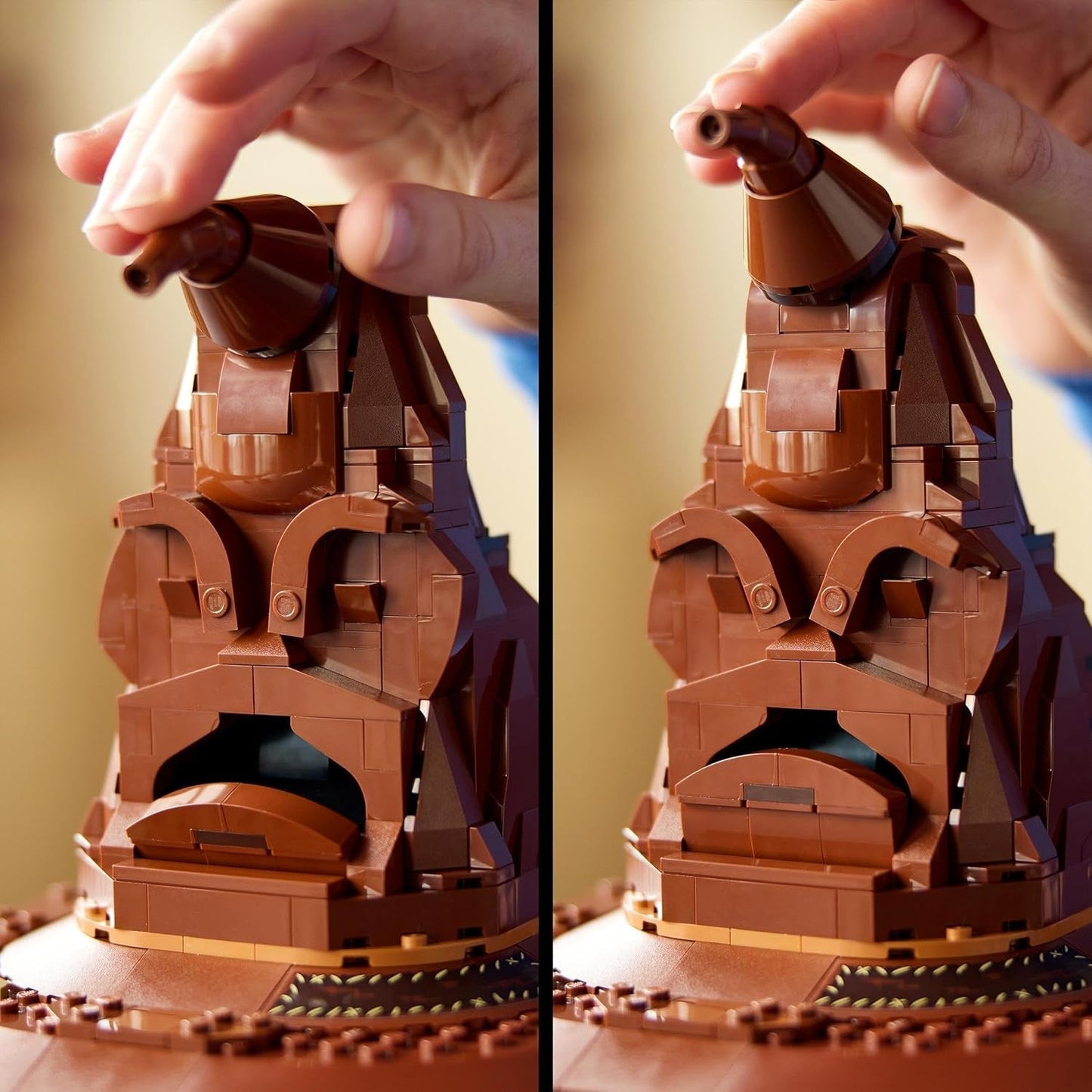 LEGO Harry Potter Sombrero parlante Modelo Hogwarts Película para adultos Regalo para mujeres Hombres Mamá Papá Con 31 combinaciones aleatorias de sonidos Te clasifica en tu casa de Hogwarts 76429 Juegos de construcción Besuche den LEGO-Store