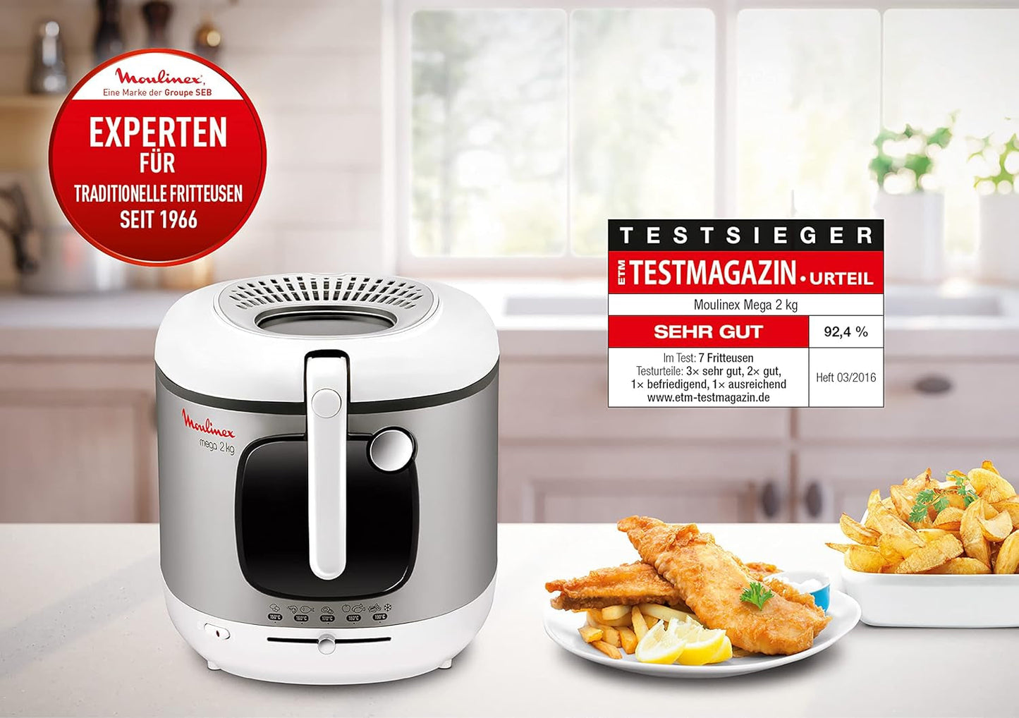 Freidora AM4800 Mega 2Kg, freidora de aceite, filtro de olores, 1800 W Electrodomésticos Naty Tienda