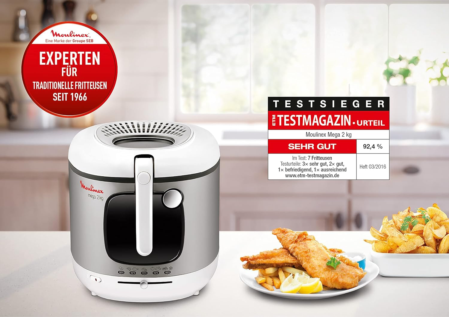 Freidora AM4800 Mega 2Kg, freidora de aceite, filtro de olores, 1800 W Electrodomésticos Naty Tienda