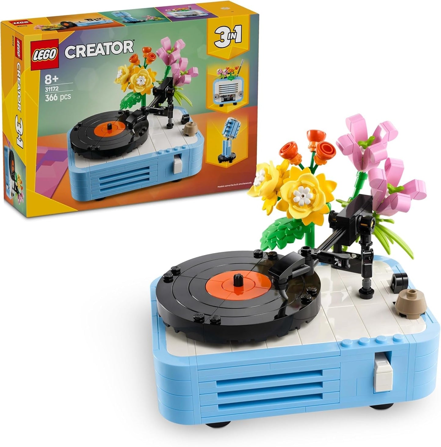 LEGO Creator Tocadiscos 3 en 1 con flores - Juguete convertible en radio o micrófono - Juguetes musicales para niños - Idea de regalo creativa para niñas y niños a partir de 8 años 31172 Juegos de construcción Besuche den LEGO-Store Default title