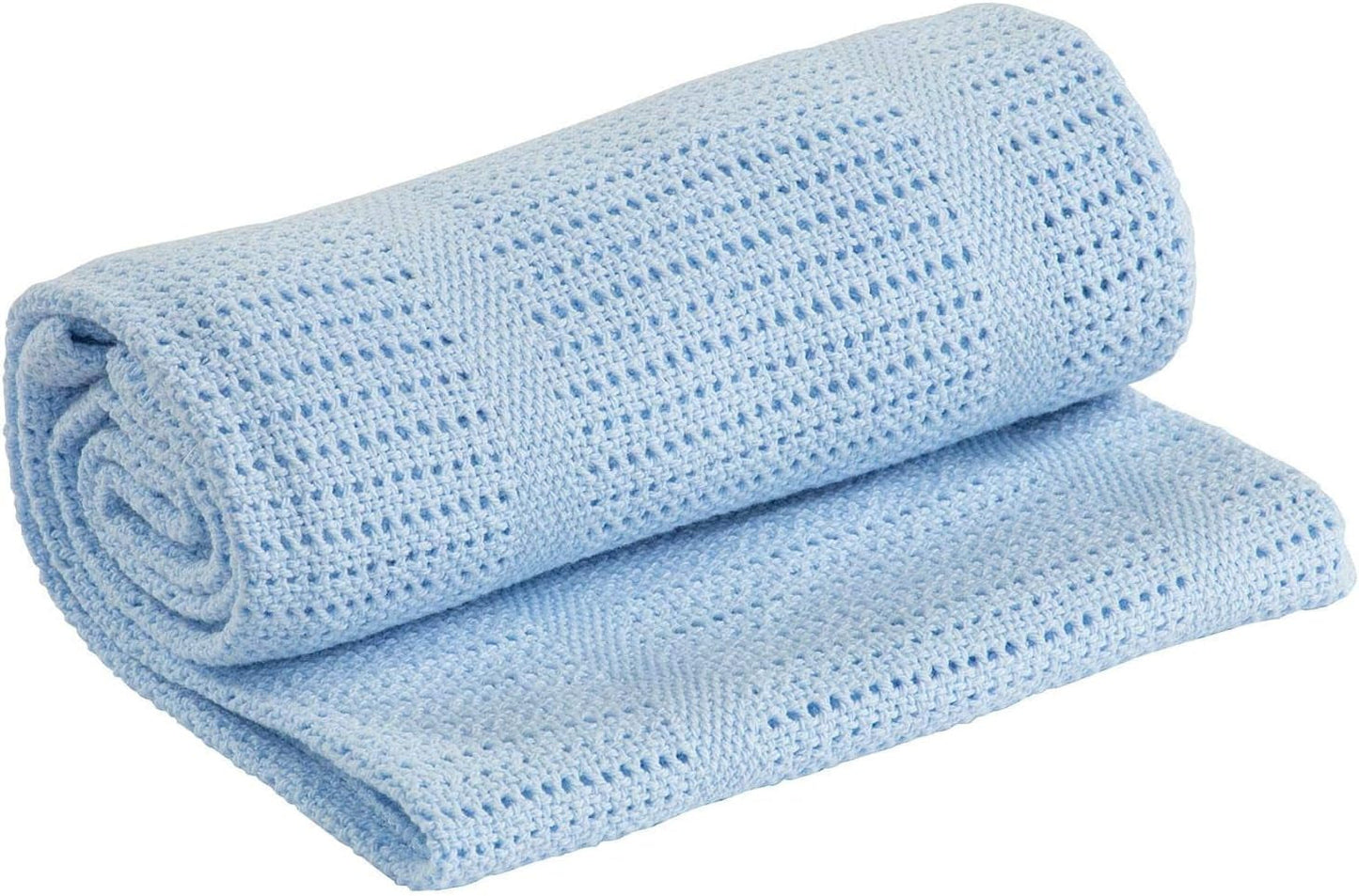 Family Bedding Manta Celular Rosa para Cama Doble, Algodón, Colcha Grande Reversible, Manta Celular Tradicional, Ligera, Térmica, Suave, Edredones y Edredones de 230 X 230 Cm Naty Shop Cama Doble Azul (230X230Cm)