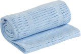 Family Bedding Manta Celular Rosa para Cama Doble, Algodón, Colcha Grande Reversible, Manta Celular Tradicional, Ligera, Térmica, Suave, Edredones y Edredones de 230 X 230 Cm Naty Shop Cama Doble Azul (230X230Cm)