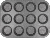 Pure Roq Muffinform Para 12 Muffins, Aluminio, Negro Moldes y bandejas de horno Naty Shop