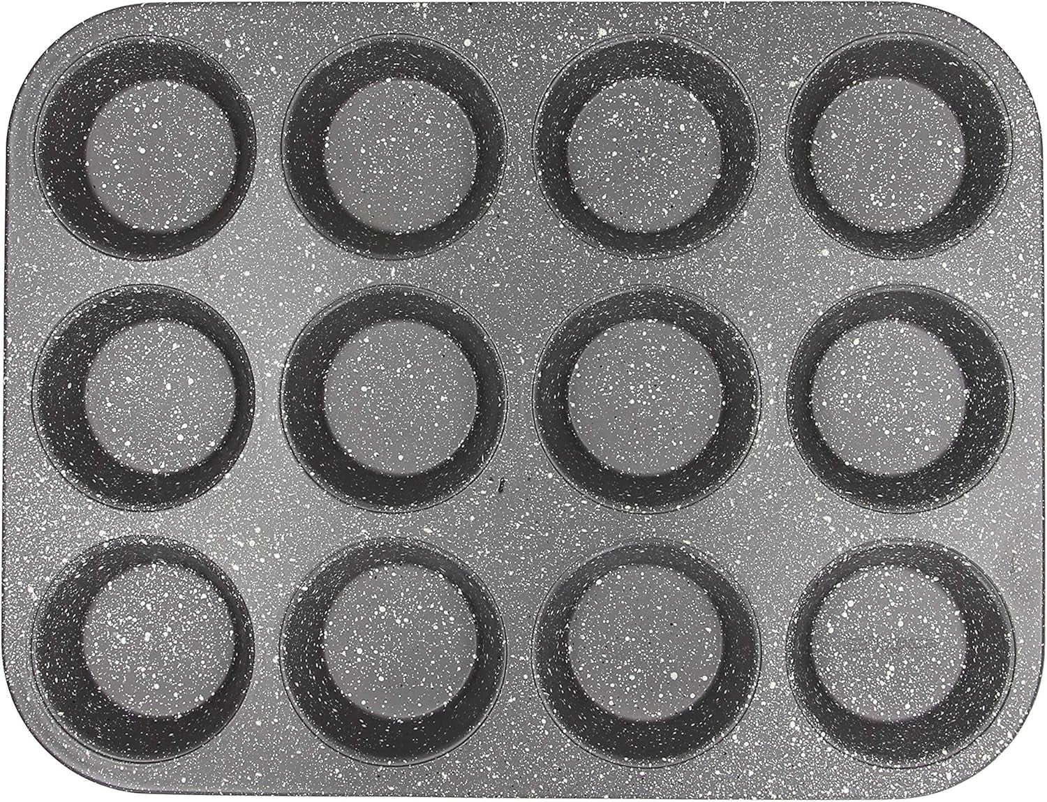 Pure Roq Muffinform Para 12 Muffins, Aluminio, Negro Moldes y bandejas de horno Naty Shop