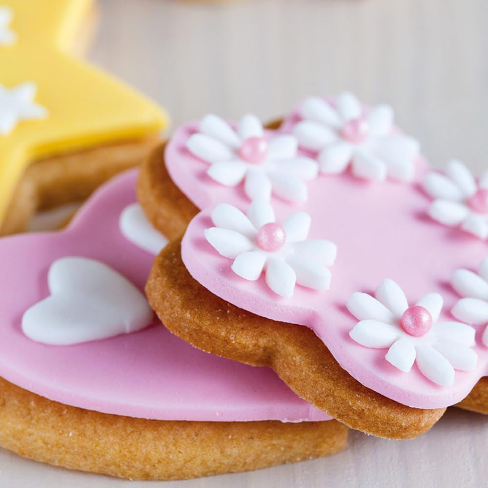 Funcakes Mix Für Kekse: Einfach Zu Verwendende, Knusprige Und Knusprige Kekse, Perfekt Zum Dekorieren Mit Fondant- Oder Royal Icing, Auch Als Tortenkruste Geeignet, Halal., 1 Kg Mix para hornear y cocinar Naty Shop