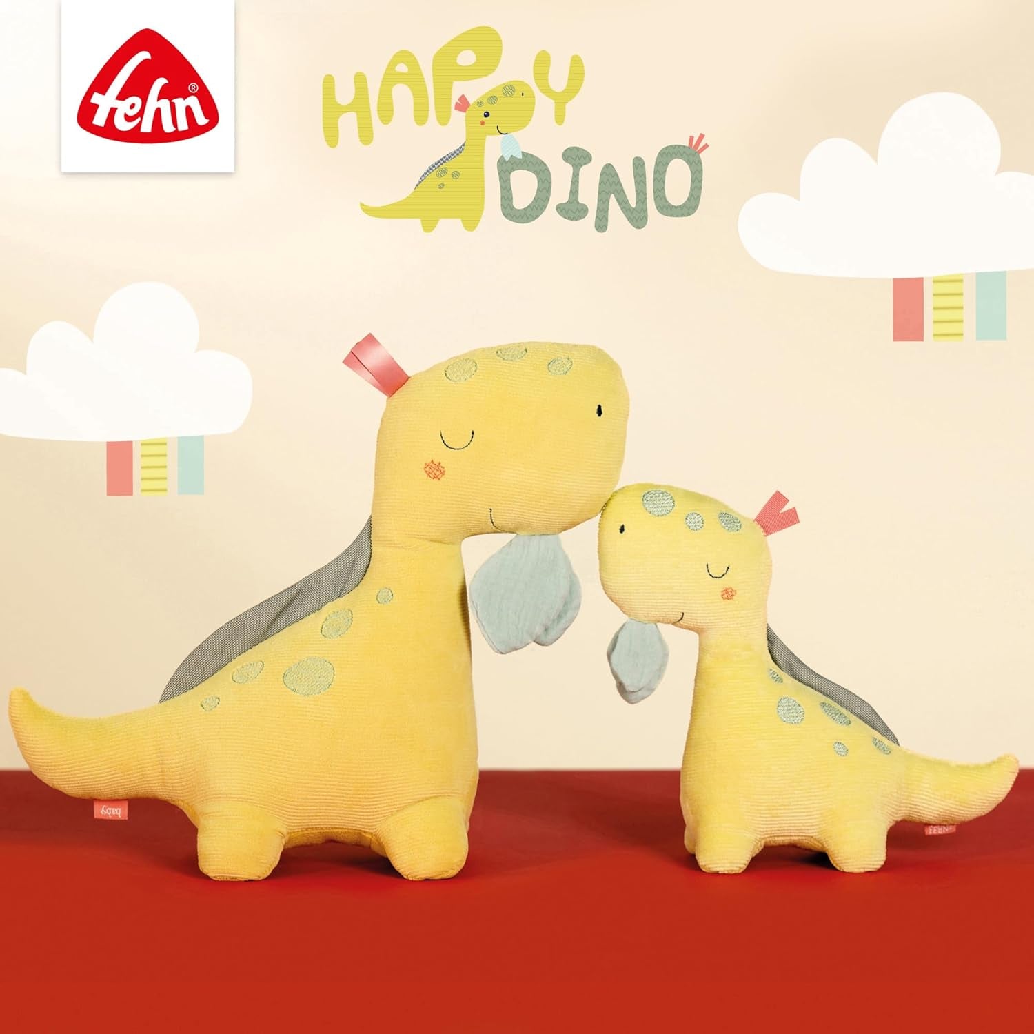 Fehn Activity Spiral Dino - juguete para cochecito de empujar y tirar - juguete dinosaurio bebé para cama, parque infantil, cochecito y silla de coche - juguete de actividad motora para bebés y niños pequeños a partir de 0 meses Baby Toys Naty Shop