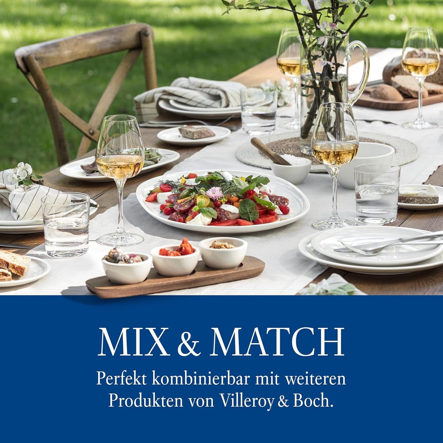 Villeroy & Boch Mariefleur Starter Set, Colores Surtidos, Apto para Lavavajillas, Microondas, Vajilla para 2, Vajilla Floral, Vajilla, Vajilla Combinada, Porcelana Premium