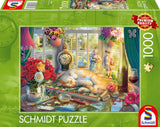 Schmidt Spiele 59789 Puzzle La hora del gato, rompecabezas de 1000 piezas Puzzle Naty Shop Título predeterminado