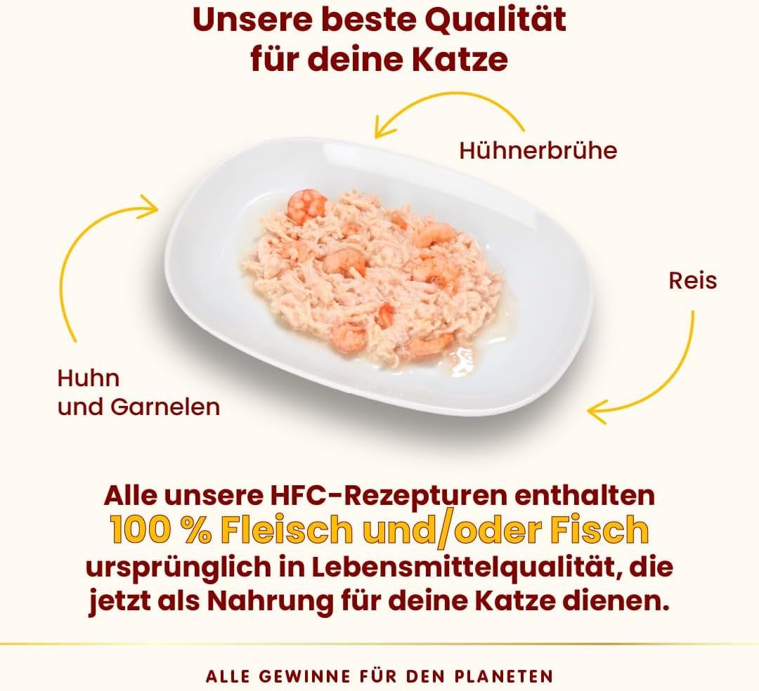 Almo Nature HFC Comida húmeda natural para gatos - Recetas variadas con pollo - 6 x 70g