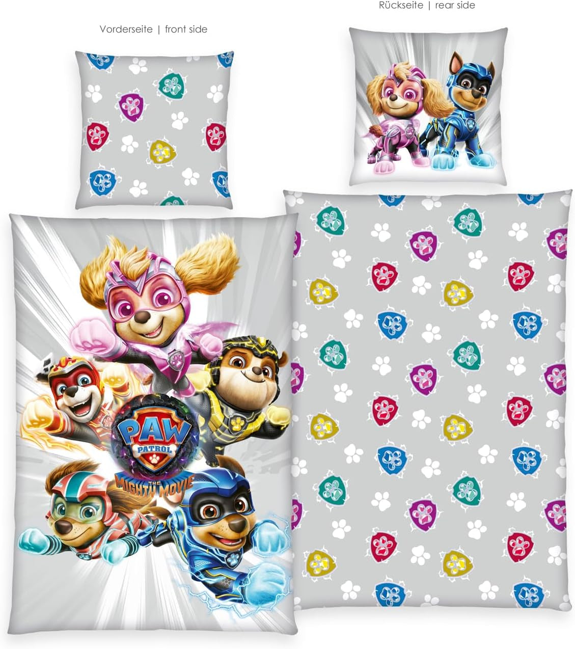 Ropa de cama Patrulla Canina, cierre con botones, 100% algodón Ropa de cama - infantil Naty Shop