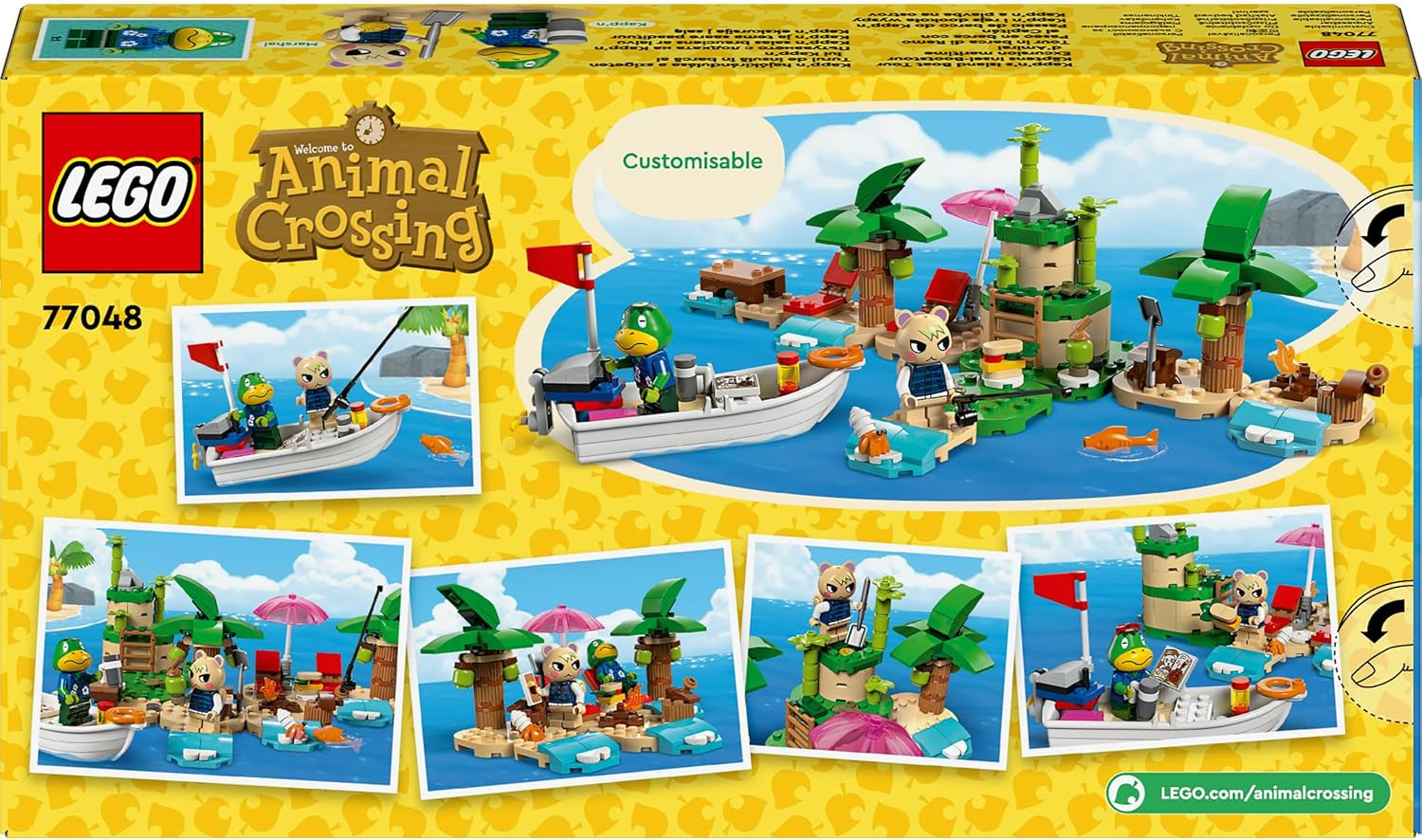 LEGO Animal Crossing Paseo en Barco por la Isla de Käptens, juguete creativo para niños con 2 minifiguras de la serie de videojuegos incluida Huschke, regalo para niñas y niños a partir de 6 años 77048 Juegos de construcción Besuche den LEGO-Store