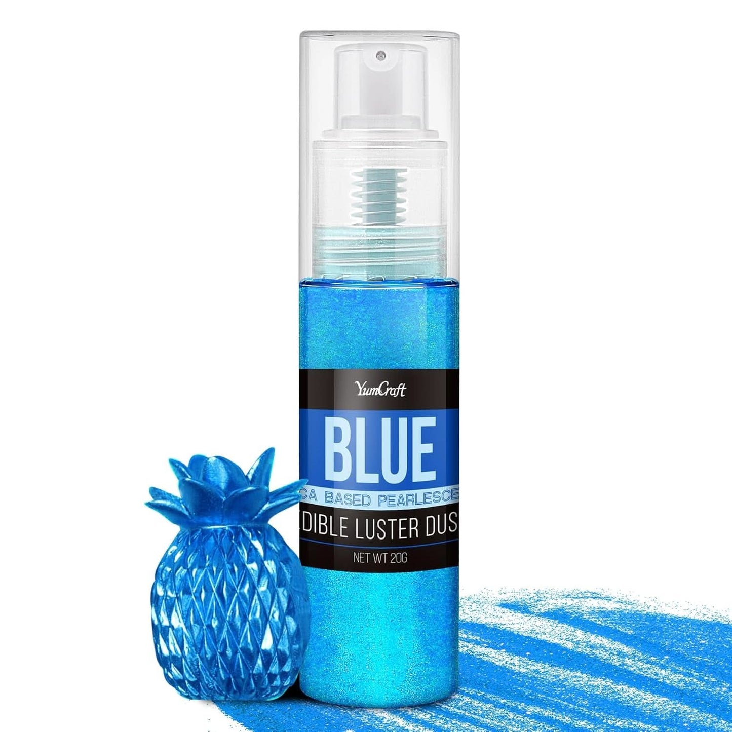 Spray de purpurina comestible, 20 gramos Naty Shop Azul