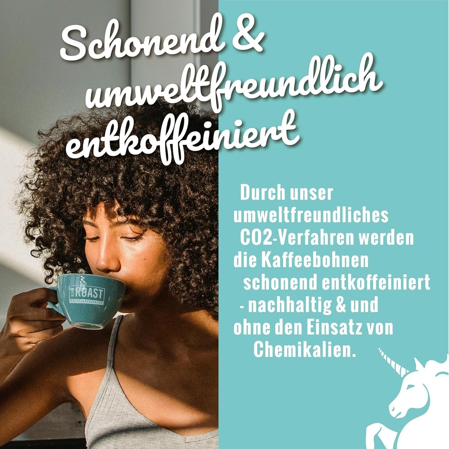 Blank Roast - EINZIG - 1kg - Kaffeebohnen kafeinfrei - 100% Arábica en Perú - schonend & umweltfreundlich entkoffeiniert - säurearm mit voller Crema - ideal für jede Zubereitungsart