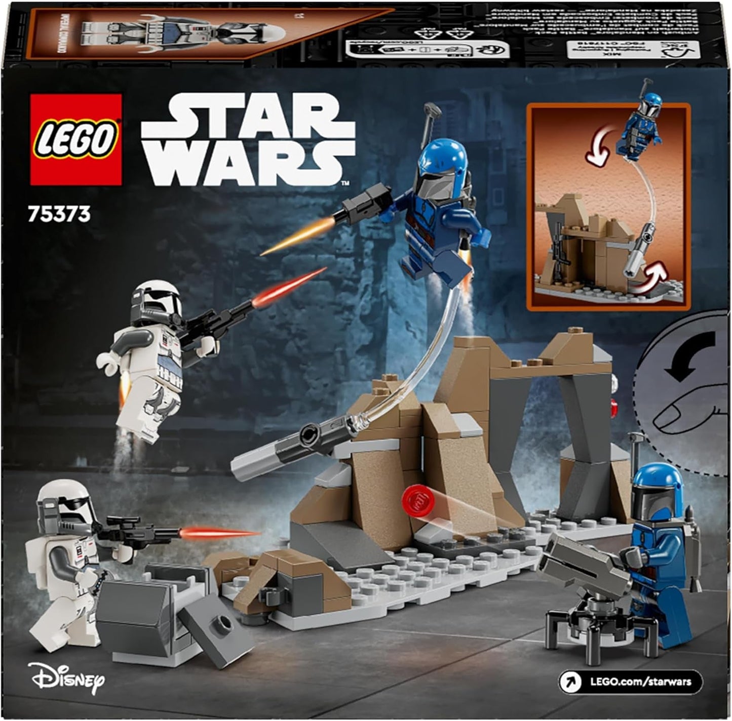 LEGO Star Wars: Emboscada mandaloriana en Mandalore Battle Pack, juguete de construcción de aventuras para niños, set de acción coleccionable, idea de regalo para niños y niñas 75373 Juegos de construcción Besuche den LEGO-Store
