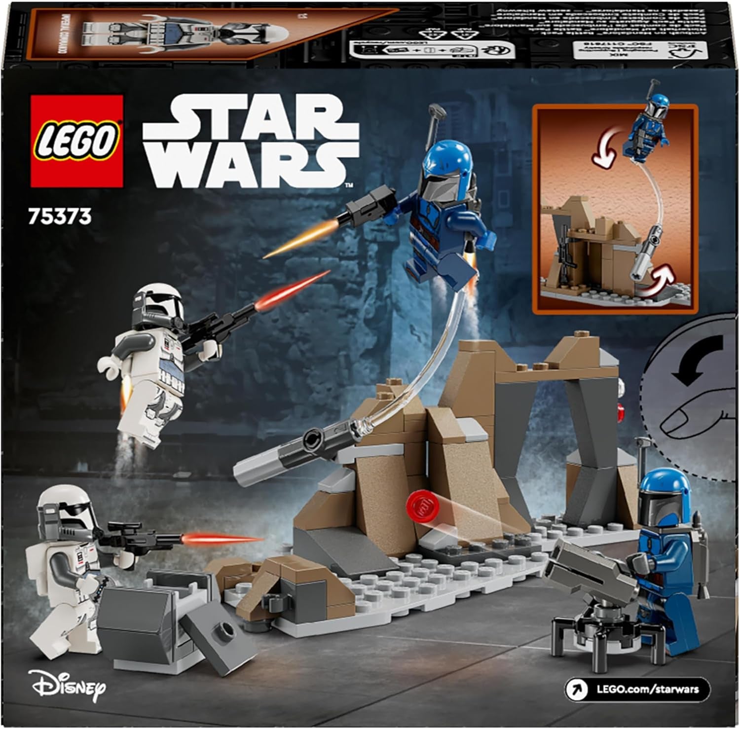 LEGO Star Wars: Emboscada mandaloriana en Mandalore Battle Pack, juguete de construcción de aventuras para niños, set de acción coleccionable, idea de regalo para niños y niñas 75373 Juegos de construcción Besuche den LEGO-Store