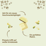 Pistacho blanco Schogetten | Chocolate blanco con relleno de crema de pistacho | 100 gramos | Convenientemente porcionado (paquete de 3)