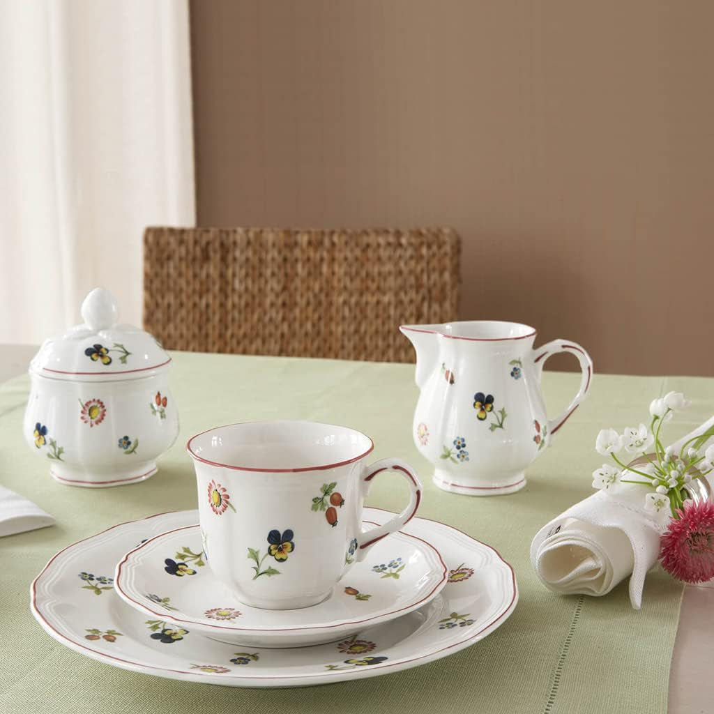 Jarra de leche Villeroy & Boch Petite Fleur, 250 ml, altura: 7,5 cm, porcelana premium, multicolor