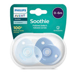 Philips AVENT Soothie - Chupete sin BPA para bebés de 0 a 6 meses, azul/celeste (modelo SCF099/21)