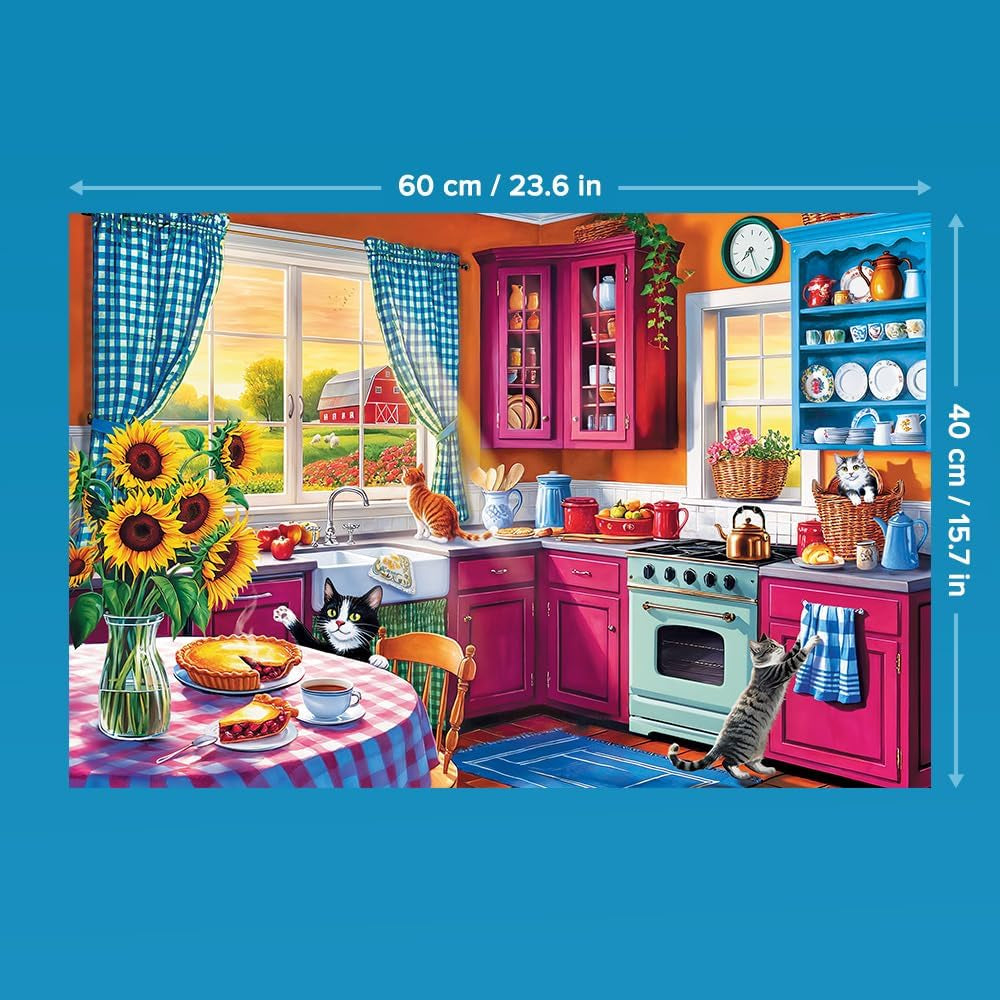 Trefl - Easypiece Puzzle: Mañanas en la Cocina - 300 Piezas - Piezas Grandes, Puzzle Fácil, Para Adultos y Niños 10+ Puzzle Naty Shop