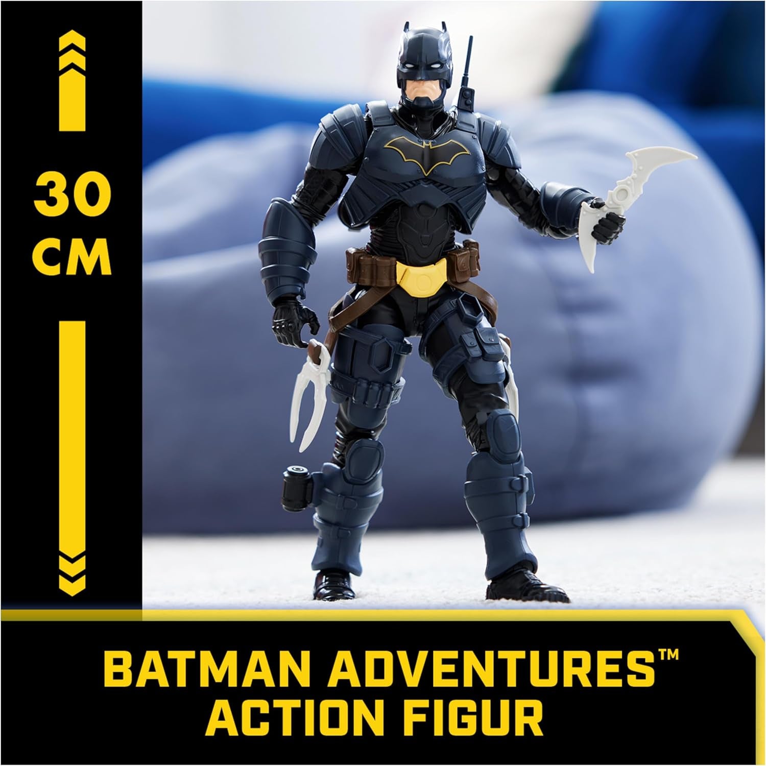 Figura de acción DC Batman Adventures, 30 cm - Con 16 equipos y totalmente móvil para emocionantes aventuras y acrobacias llenas de acción, juguete para niños a partir de 3 años Figuras de acción Naty Shop