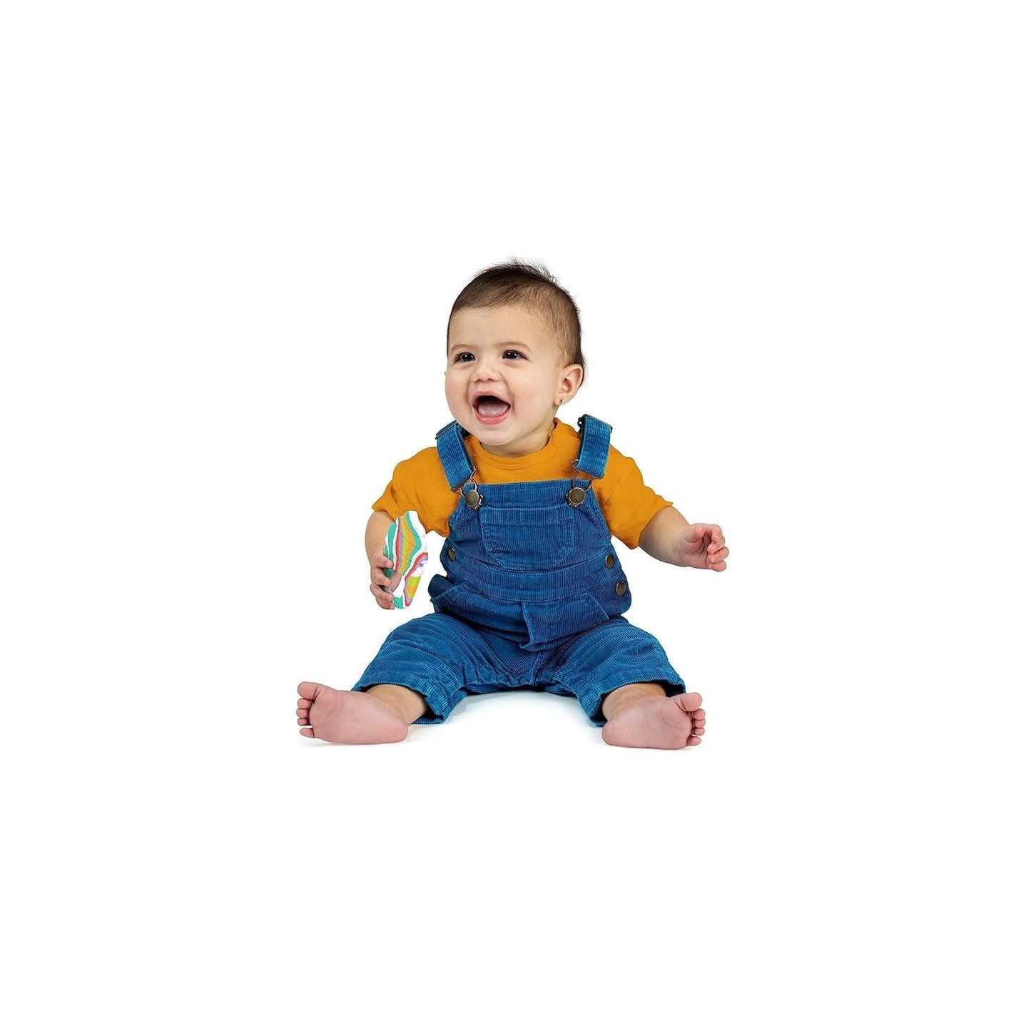 Bright Starts Anillo mordedor de silicona suave y calmante, cono de helado fácil de agarrar, sin BPA, unisex, a partir de 3 meses