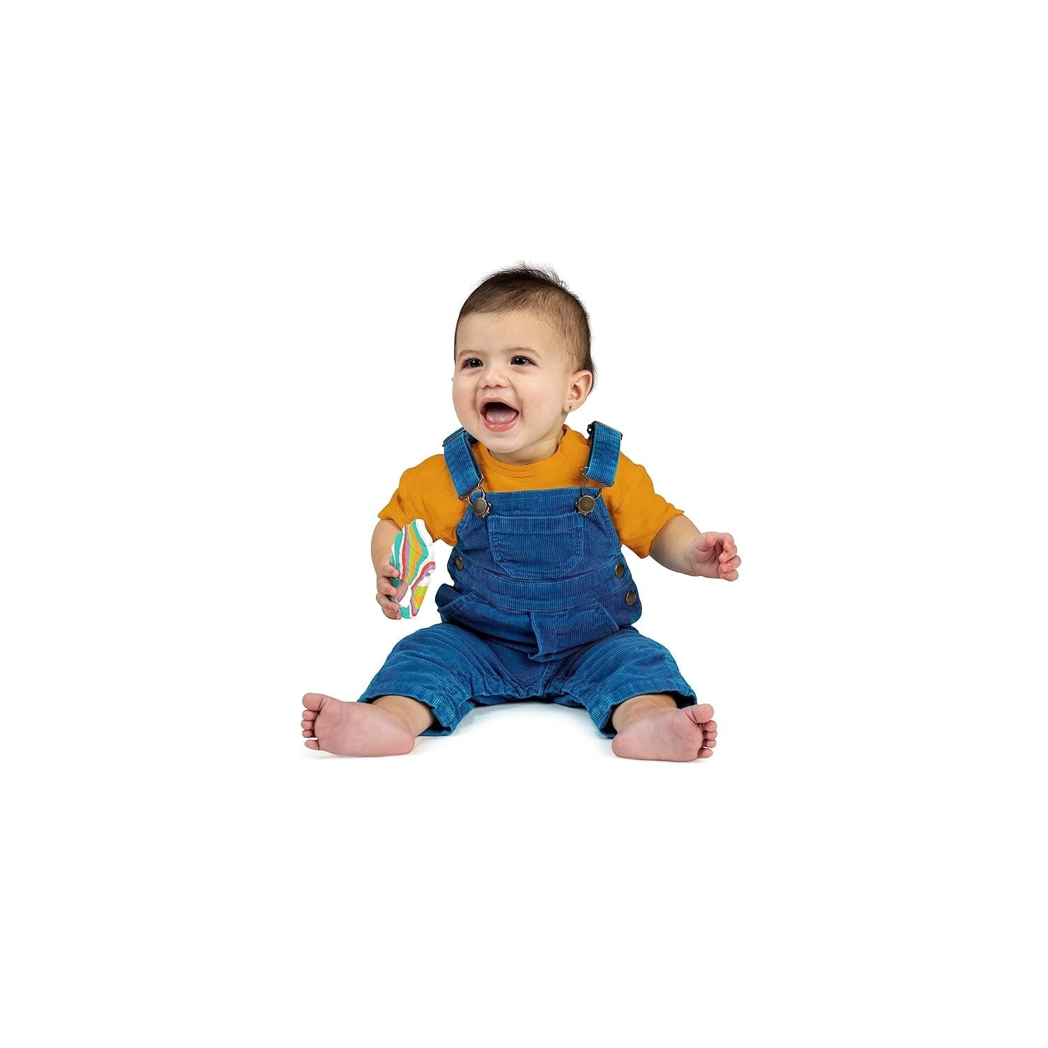 Bright Starts Anillo mordedor de silicona suave y calmante, cono de helado fácil de agarrar, sin BPA, unisex, a partir de 3 meses