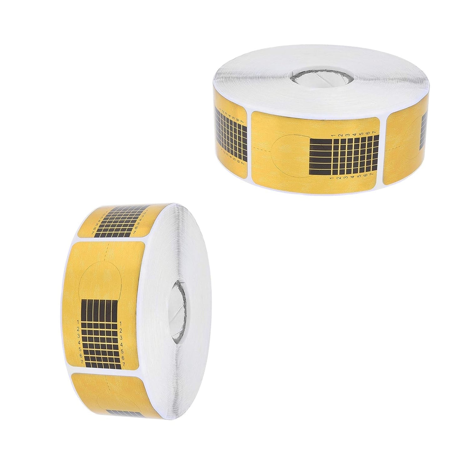 500 uds. Pegatinas rectangulares con instrucciones para extensión de uñas, moldeador de uñas francés, para extensiones de uñas acrílicas, gel UV, gel de poliuretano, utilizadas por técnicos de uñas, especialistas en uñas y profesionales