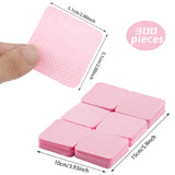 300 Stück Nagellackentferner Pads, Fusselfreie Nägel Wattepads Für Nägel Nagellackentferner Toallitas para uñas sin pelusa Limpiador Gelnägel - Rosa