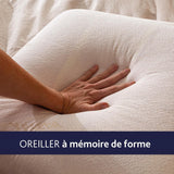 Almohada, Ergonómica, Vegetal, 45 X 70 Cm, Con Memoria, Rectangular, Relleno 100% MDF, Fondo de Algodón, Funda de Poliéster - Aceite de Ricino Naty Shop Almohadas Estándar