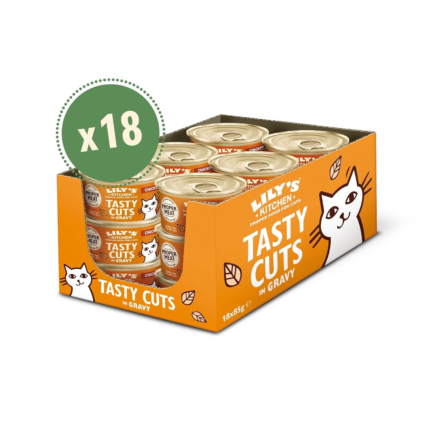 Lily's Kitchen, Elaborada con Ingredientes Naturales, Deliciosos Bocados en Salsa de Pollo, Comida Húmeda para Gatos Adultos, Lata 70g
