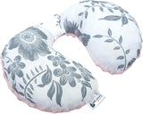 Medi Partners Almohada para el cuello para bebé Soporte para el cuello 100% algodón / Minky Almohada para el cuello para bebé para cochecito de coche Viajes Viajes Dormir Almohada para el cuello Snooze Roll (REH con Minky gris) Almohadas ortopédicas cervicales Naty Shop Berry con Minky rosa
