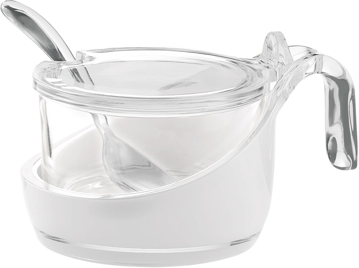 Guzzini - Glam/Vintage, Caja de queso, Tarros de mermelada, Coctelera con cuchara - Transparente, 13,8 x 10 x h8 cm - 24890000
