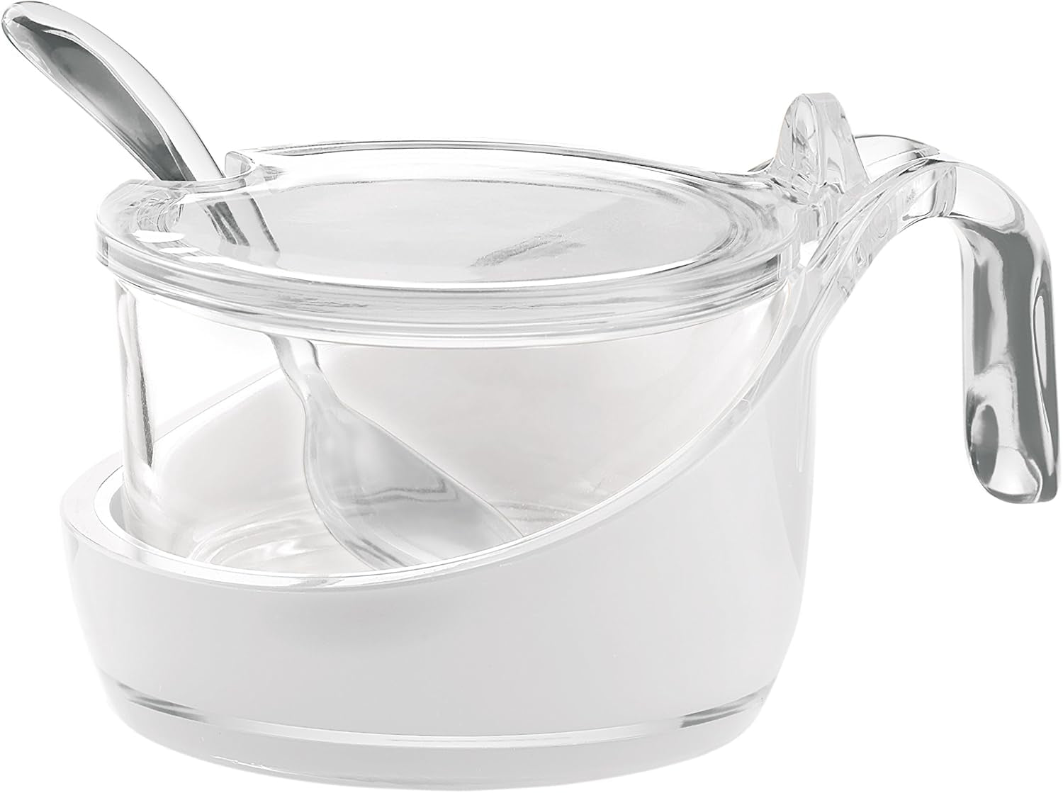 Guzzini - Glam/Vintage, Caja de queso, Tarros de mermelada, Coctelera con cuchara - Transparente, 13,8 x 10 x h8 cm - 24890000