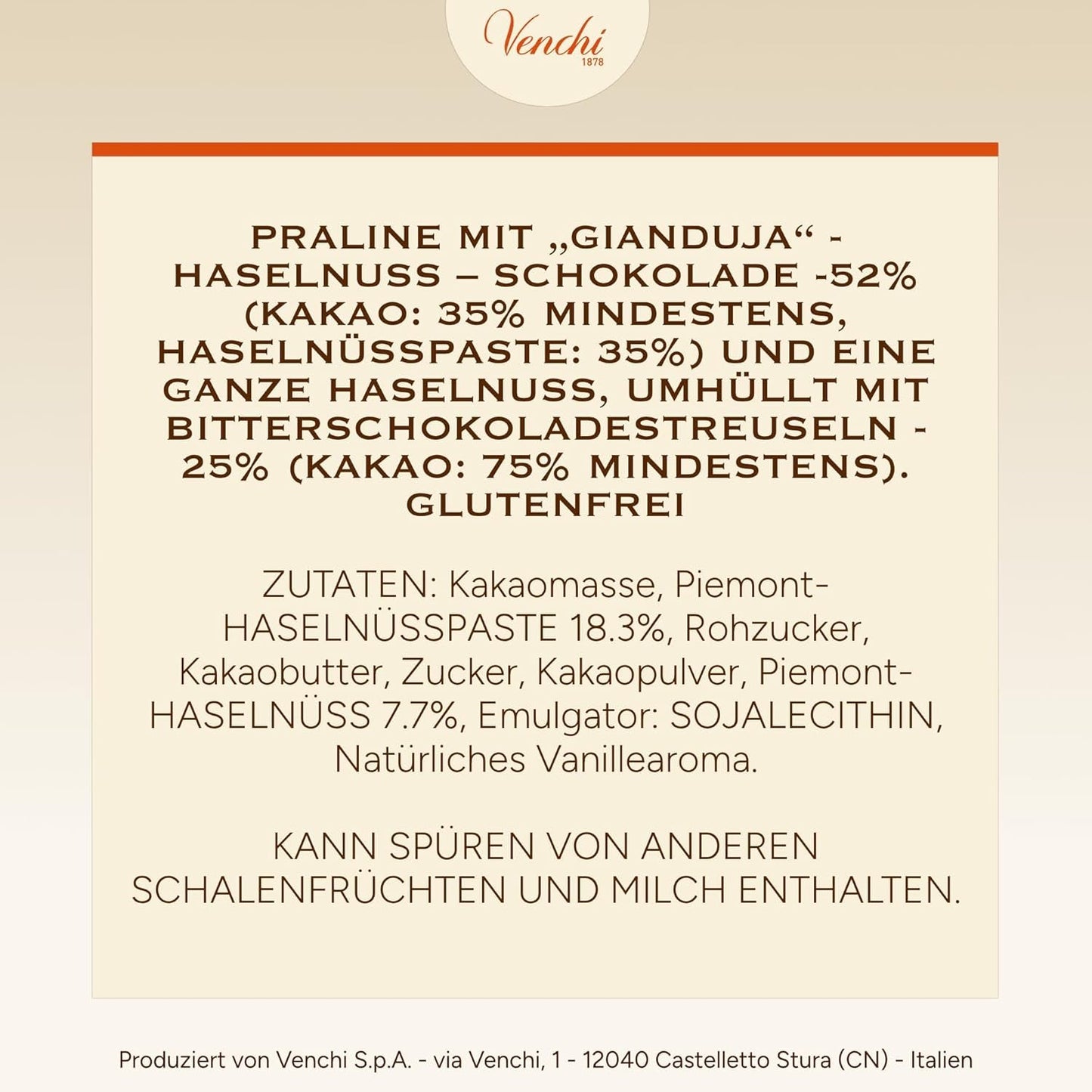 Venchi – Chocoviar Gianduia, bombones en bolsa de 1 kg, chocolate Gianduia elaborado exclusivamente con "avellanas del bosque piamonteso", sin gluten, sin colorantes artificiales y sin conservantes