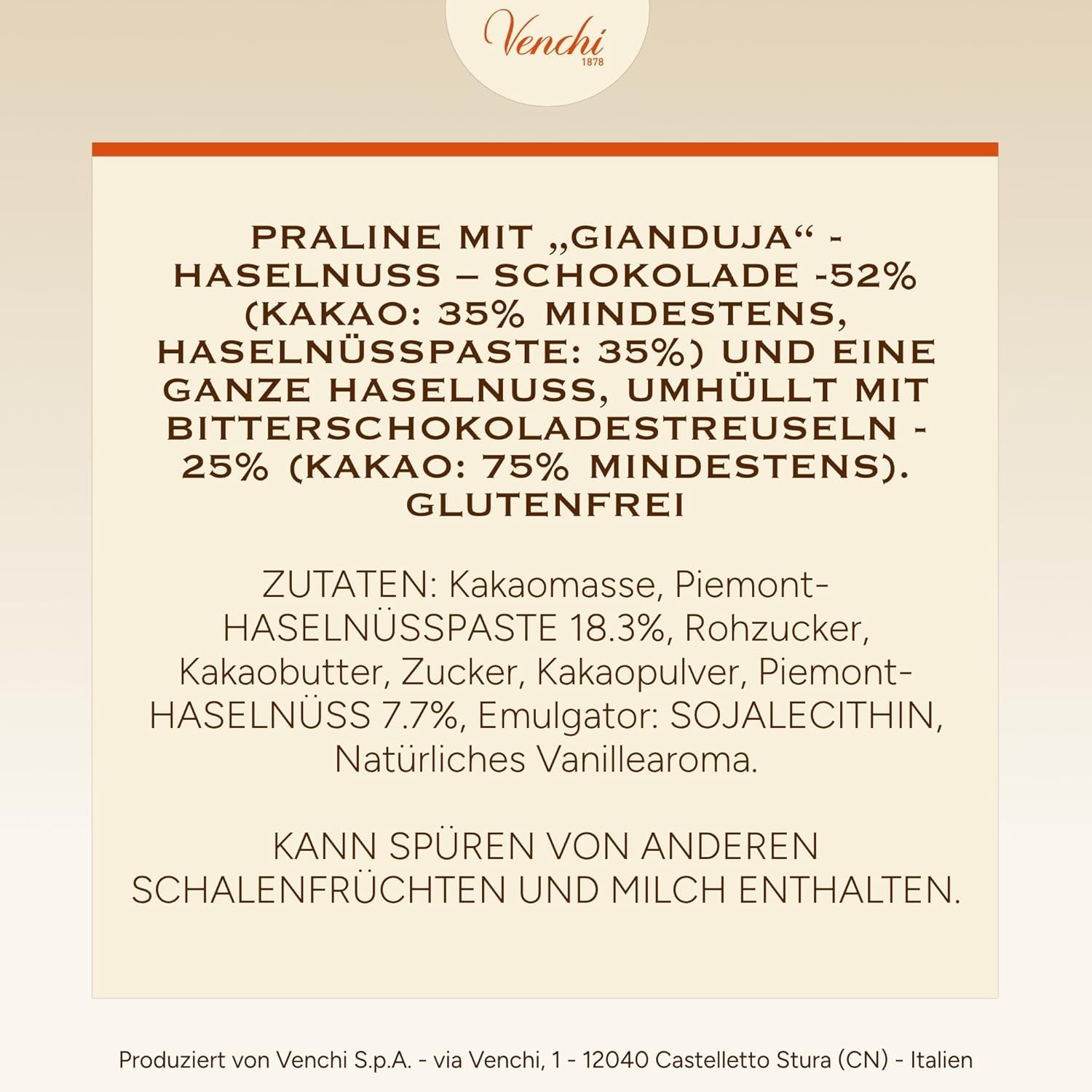 Venchi – Chocoviar Gianduia, bombones en bolsa de 1 kg, chocolate Gianduia elaborado exclusivamente con "avellanas del bosque piamonteso", sin gluten, sin colorantes artificiales y sin conservantes