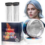 Tinte temporal para cabello verde, cera para color de cabello, tono de cabello para hombres y mujeres, pomada para cabello natural, cera para tinte de cabello con clip de color para color de cabello Crazy Party (4.23 oz, verde) Naty Shop Tinte para el cabello gris 1G (1 paquete)
