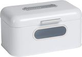 ECHTWERK Cesta de pan de metal retro con ventana y tapa, juego de 3 elegantes cajas de almacenamiento, capacidad de 1,4 l, cajas de almacenamiento de alimentos rojas Naty Shop blanco S individual